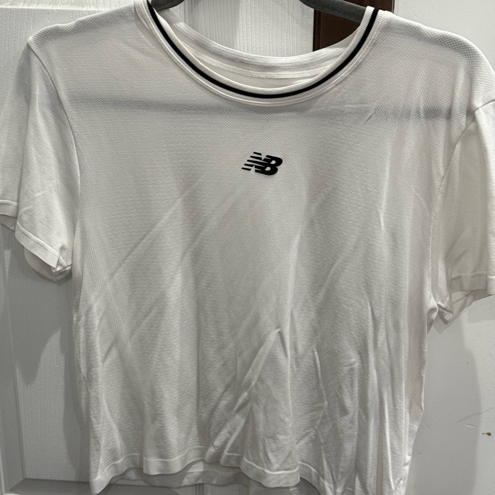 New Balance White Mesh T-Shirt